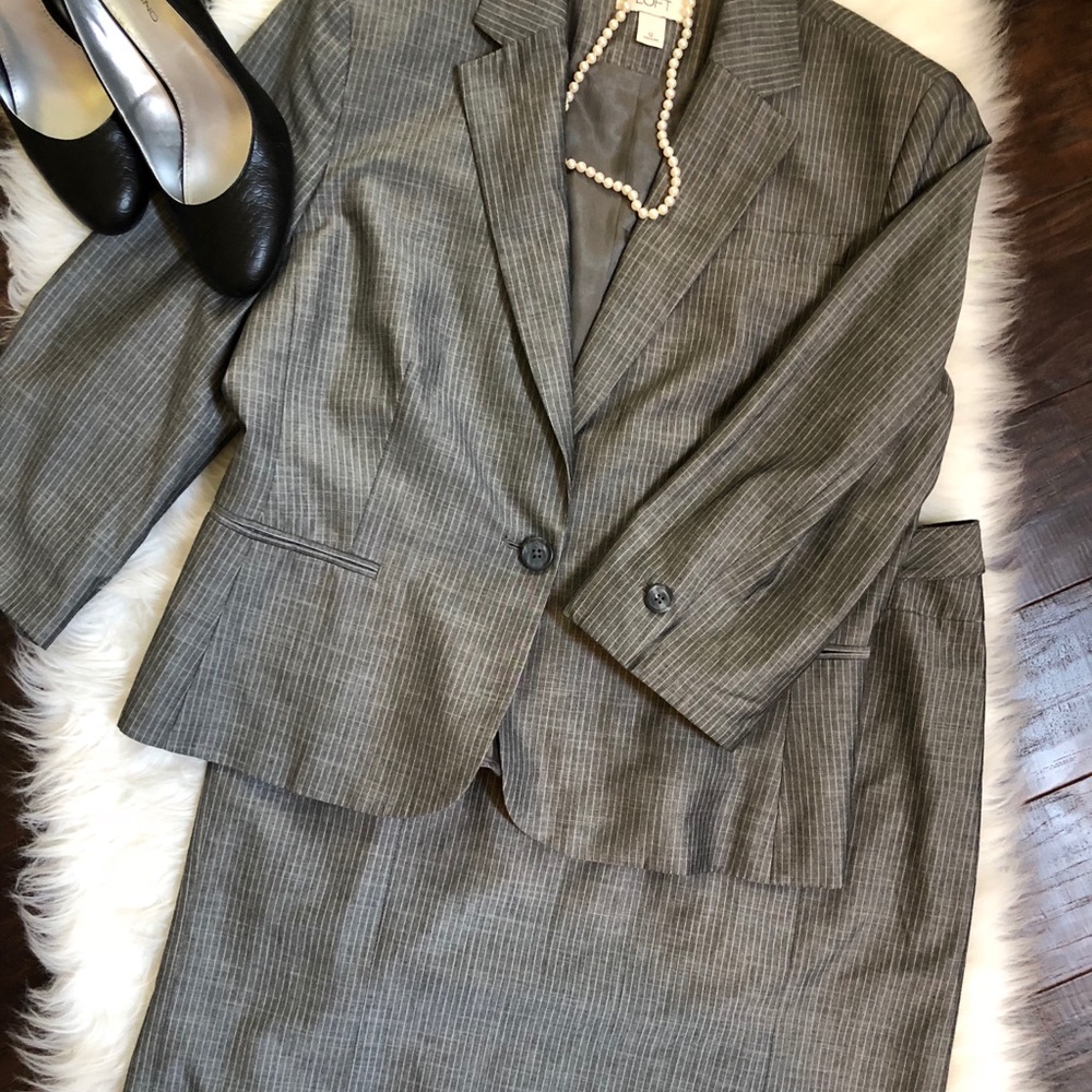 Ann Taylor Loft Pinstripe Suit